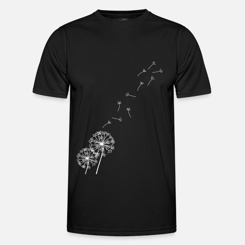 Löwenzahn Pusteblume - Männer Funktions-T-Shirt - Schwarz