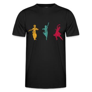 Maori Tribal Polynesian Dance Funny Haka - Men's Functional T-Shirt - black - Front - AI Model Male 178 dark (178cm)