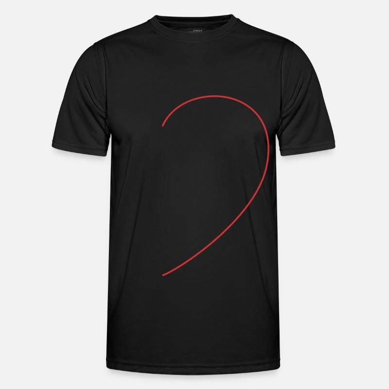 Halbes Herz Männer Funktions-T-Shirt
