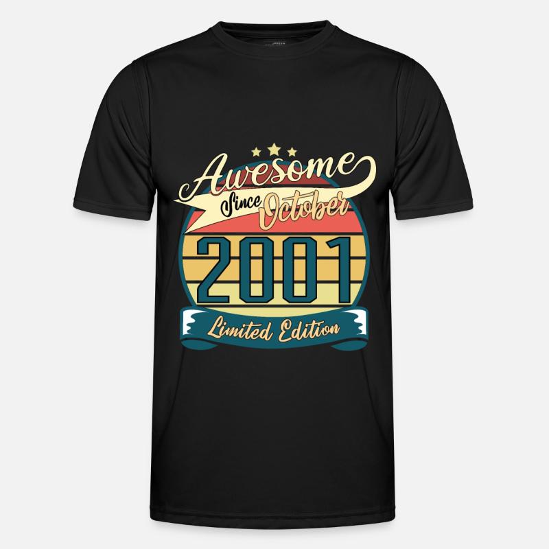 Gift idea October 2001 Retro - Men's Functional T-Shirt - black