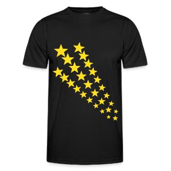 Trendy stars - Men's Functional T-Shirt - black - Front - AI Model Male 178 dark (178cm)