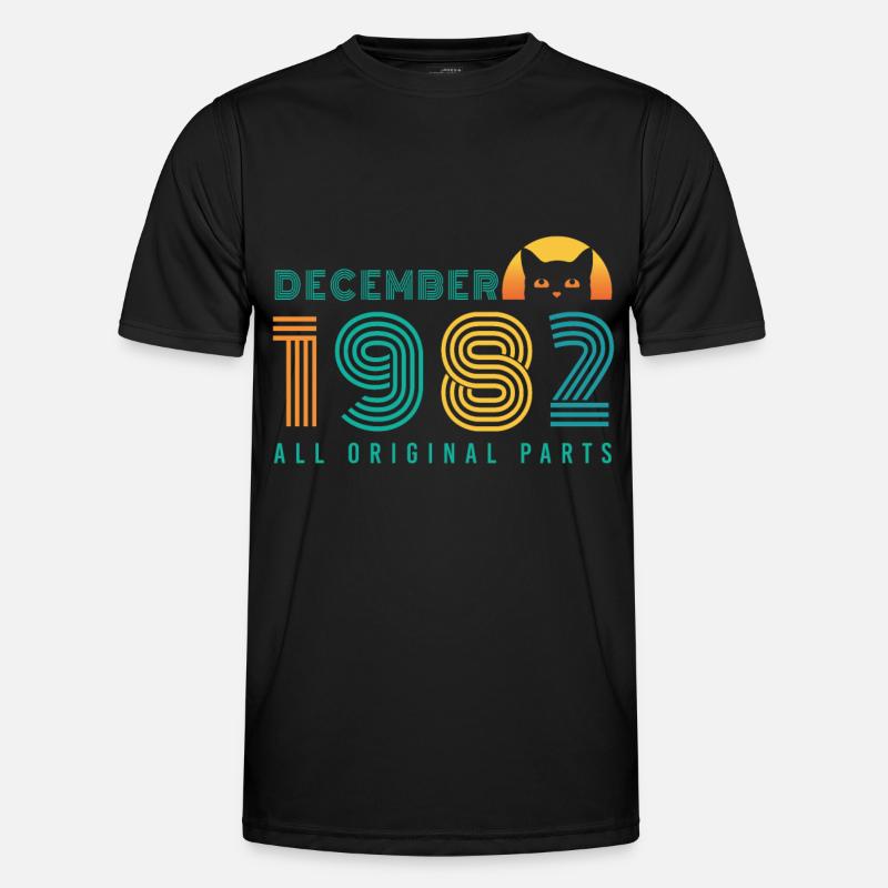 Né en décembre 1982 chat T-shirt sport Homme