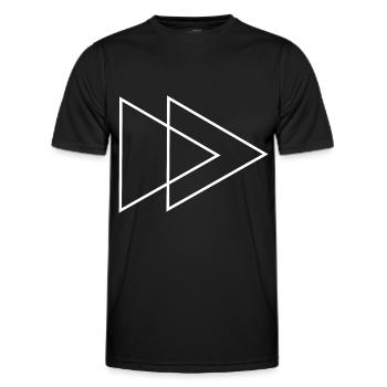 Doppel Dreieck Weiss - Männer Funktions-T-Shirt - Schwarz - Vorne - AI Model Male 178 dark (178cm)