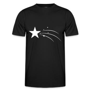 Shooting Star White - Men's Functional T-Shirt - black - Front - AI Model Male 178 dark (178cm)