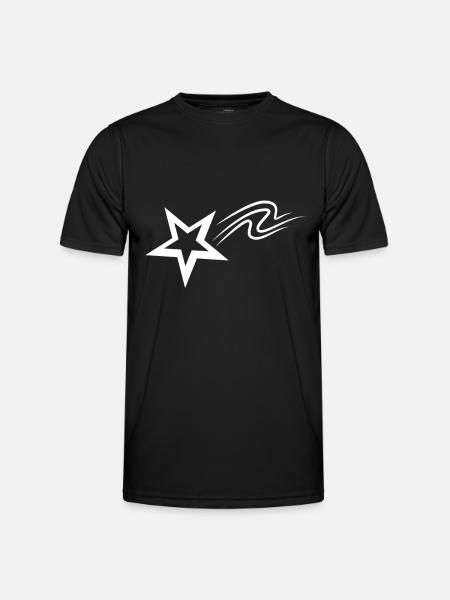 Sternschnuppe Geschenkidee - Männer Funktions-T-Shirt - Schwarz