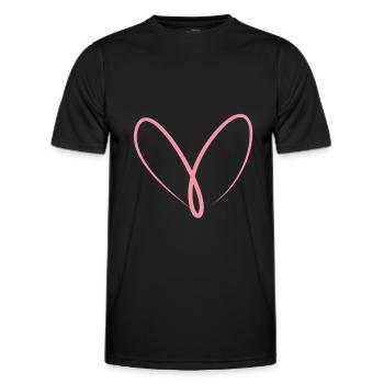 Pink Heart Gift - Men's Functional T-Shirt - black - Front - AI Model Male 178 dark (178cm)