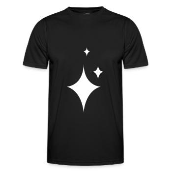 White Star Gift Idea - Men's Functional T-Shirt - black - Front - AI Model Male 178 dark (178cm)