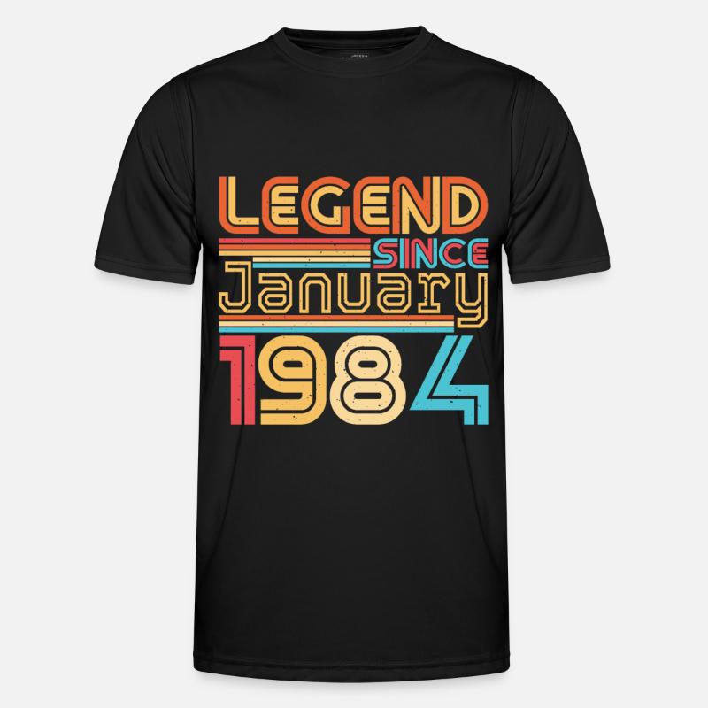 Né en 1984 Janvier Millésime T-shirt sport Homme