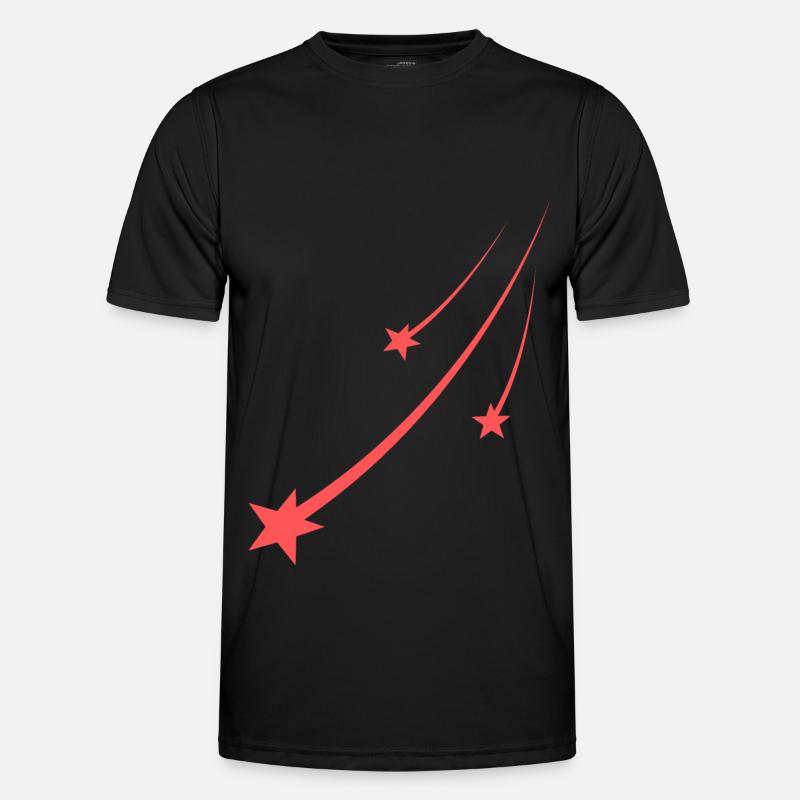 Sterne Oranges Design Männer Funktions-T-Shirt