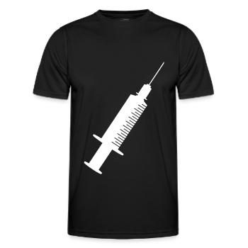 Seringue Blanche - T-shirt sport Homme - noir - Devant - AI Model Male 178 dark (178cm)