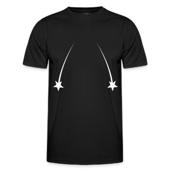 Étoiles filantes Blanc - T-shirt sport Homme - noir - Devant - AI Model Male 178 dark (178cm)