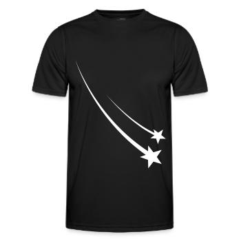 Étoiles filantes Blanc - T-shirt sport Homme - noir - Devant - AI Model Male 178 dark (178cm)