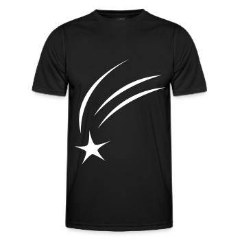 Étoile filante - T-shirt sport Homme - noir - Devant - AI Model Male 178 dark (178cm)