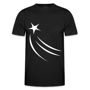 Étoile filante - T-shirt sport Homme - noir - Devant - AI Model Male 178 dark (178cm)