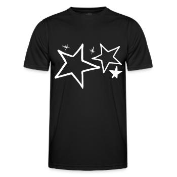Étoiles Blanc - T-shirt sport Homme - noir - Devant - AI Model Male 178 dark (178cm)