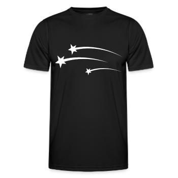 Étoiles filantes Blanc - T-shirt sport Homme - noir - Devant - AI Model Male 178 dark (178cm)