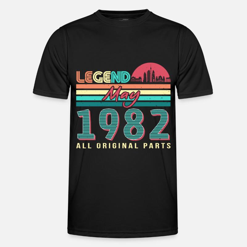 40th birthday May 1982 - Men's Functional T-Shirt - black