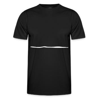 Weisse Linie - Männer Funktions-T-Shirt - Schwarz - Vorne - AI Model Male 178 dark (178cm)