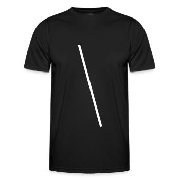 Weisser Schrägstrich Simpel Design - Männer Funktions-T-Shirt - Schwarz - Vorne - AI Model Male 178 dark (178cm)
