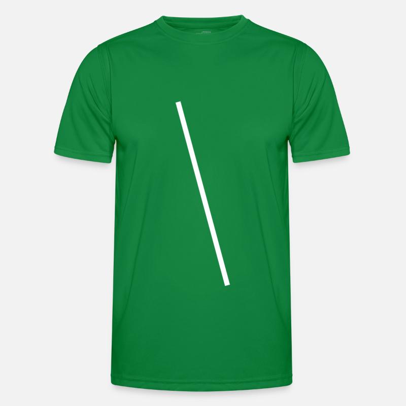 Weisser Schrägstrich Simpel Design Männer Funktions-T-Shirt