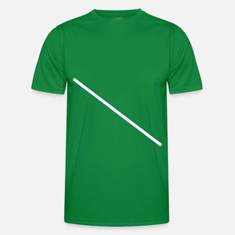 White diagonal bar Men's Functional T-Shirt
