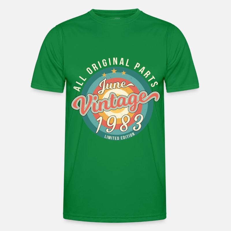 Geburtstagsgruss 1983 Juni Männer Funktions-T-Shirt