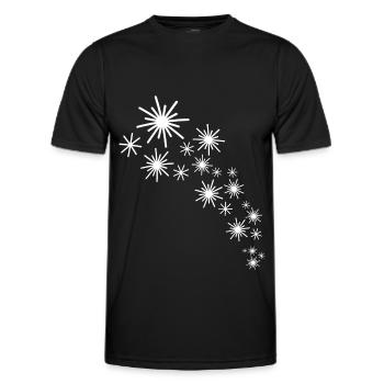 White Stars - Men's Functional T-Shirt - black - Front - AI Model Male 178 dark (178cm)