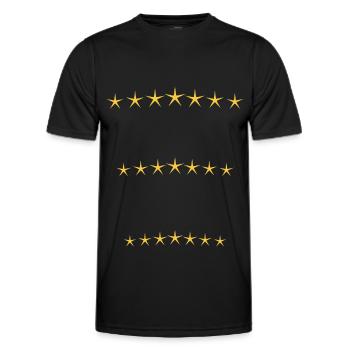 Golden Star Chains - Men's Functional T-Shirt - black - Front - AI Model Male 178 dark (178cm)