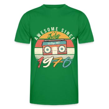 Né en juillet 1976 - T-shirt sport Homme - vert - Devant - AI Model Male 178 dark (178cm)