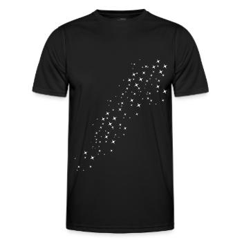 Starry Rain White - Men's Functional T-Shirt - black - Front - AI Model Male 178 dark (178cm)