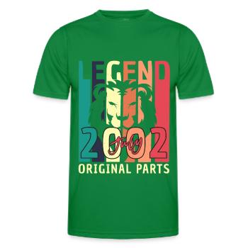 20 years in July 2002 - Men's Functional T-Shirt - kelly green - Front - AI Model Male 178 dark (178cm)