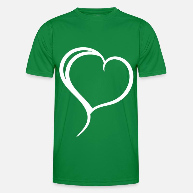 Plain White Heart Men's Functional T-Shirt