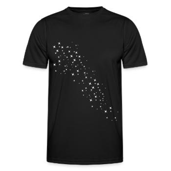 Blanc étoilé - T-shirt sport Homme - noir - Devant - AI Model Male 178 dark (178cm)