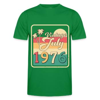 Né en juillet 1976 - T-shirt sport Homme - vert - Devant - AI Model Male 178 dark (178cm)