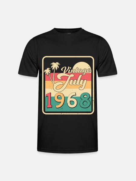 Juli 1968 Retro - Männer Funktions-T-Shirt - Schwarz