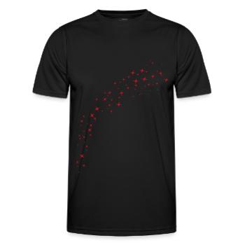 Perfect Red Star Arc - Men's Functional T-Shirt - black - Front - AI Model Male 178 dark (178cm)