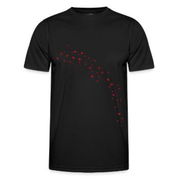 Perfect Red Star Arc - Men's Functional T-Shirt - black - Front - AI Model Male 178 dark (178cm)