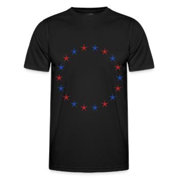 Star Chain In Blue and Red - Men's Functional T-Shirt - black - Front - AI Model Male 178 dark (178cm)