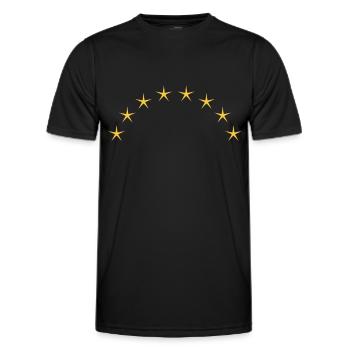 Golden Star Arch Design - Men's Functional T-Shirt - black - Front - AI Model Male 178 dark (178cm)
