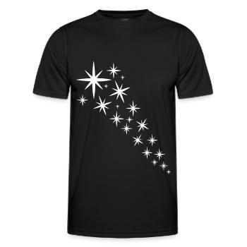 Sternenflotte Weisses Design - Männer Funktions-T-Shirt - Schwarz - Vorne - AI Model Male 178 dark (178cm)