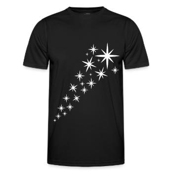 Sternenflotte Weisses Design - Männer Funktions-T-Shirt - Schwarz - Vorne - AI Model Male 178 dark (178cm)