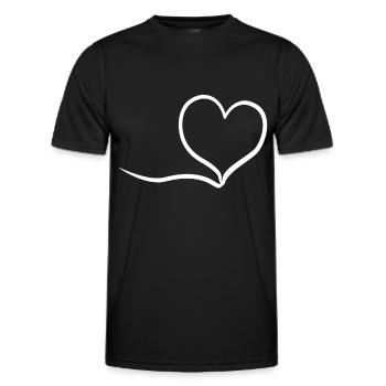 Noble Cœur Blanc - T-shirt sport Homme - noir - Devant - AI Model Male 178 dark (178cm)