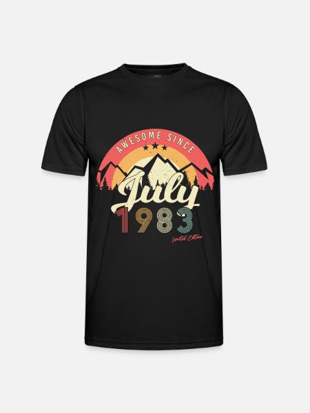 Juli 1983 Geschenkidee - Männer Funktions-T-Shirt - Schwarz
