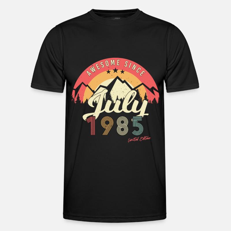 July 1985 Gift idea - Men's Functional T-Shirt - black