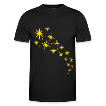 Sternenflotte Gelbes Design - Männer Funktions-T-Shirt - Schwarz - Vorne - AI Model Male 178 dark (178cm)