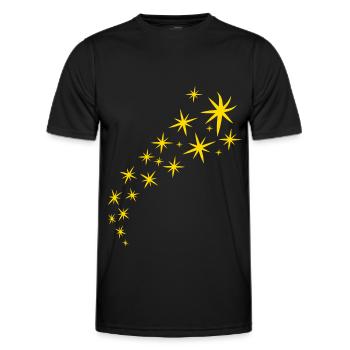 Design Gelbe Sternenflotte - Männer Funktions-T-Shirt - Schwarz - Vorne - AI Model Male 178 dark (178cm)
