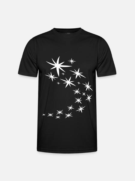 Starry Sky White Design - Men's Functional T-Shirt - black