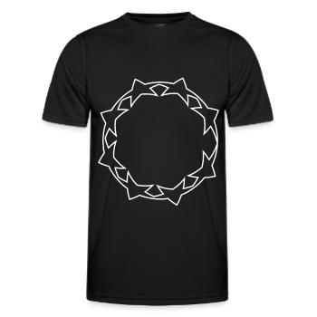 Cool Star Circle White - Men's Functional T-Shirt - black - Front - AI Model Male 178 dark (178cm)