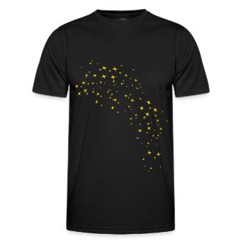 Starry Sky Gold - Men's Functional T-Shirt - black - Front - AI Model Male 178 dark (178cm)