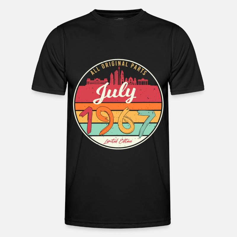1967 Juli Retro Männer Funktions-T-Shirt
